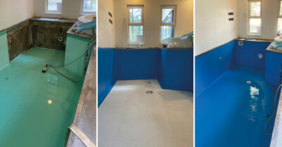 Før under og efter folieskift. Vand fyldes i swimmingpool efter at folien er blevet skiftet. Den nye folie fremstår virkelig indbydende.|En sikkerhedsbarriere deler det lille soppebassin fra det dybere vand. Det giver mulighed for mindre børn at benytte swimmingpoolen under opsyn.|Lys i swimmingpool, hvor der er lagt folie og monteret skimmer mv. Det er vigtigt at folien er svejst korrekt for at undgå utætheder ved indstøbte dele.|Folien er her skiftet. Den slidte folie er taget af og nu pryder en ny folie bassinet. Skimmer og bundsug ses også.|Pool tekniker er i gang med svejsning af folie i swimmingpool|Bassinfolie strippet af. Det er vigtigt at sikre en helt plan overflade før ny folie monteres.|Kantstrip opsættes ved swimmingpool inden svejsning af ny folie. Det er vigtigt at sikre plane flader inden monteringen påbegyndes.|Skimmer støbt ind ved swimmingpoolens kant. Sikrer mulighed for en optimal vandkvalitet i swimmingpool.|Foliesvejsning pool. Foliemontørerne er her godt i gang med svejsning af folien i denne swimmingpool.|Før og efter folieskift. Se forskellen på den ældre slidte folie til den nye Adria blå folie. Nu mangler gulv og soppebassin.|Vand fyldes i swimmingpool efter at folien er blevet skiftet. Den nye folie fremstår virkelig indbydende.|Vand i bassin efter folien er skiftet i swimmingpool. Skimmer og bundsug er støbt ind. Klar til badegæster.