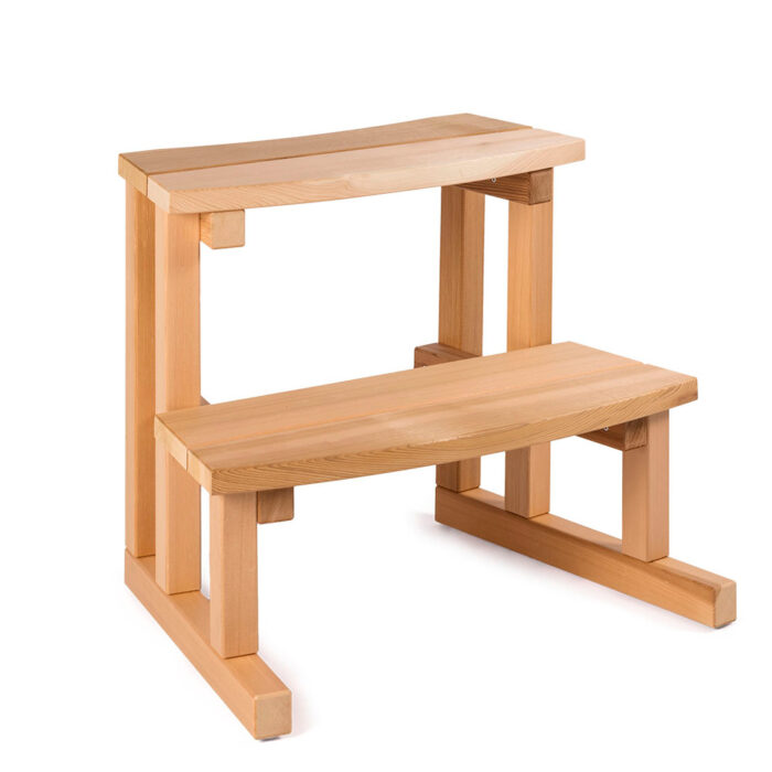 Step-in trappe Kirami Red Cedar vildmarksbad