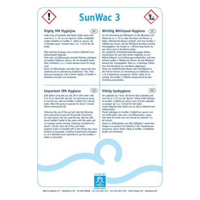 Tekstplade SunWac 3 spacare