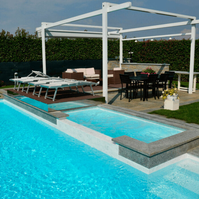 Pool folie marmor hvid liner