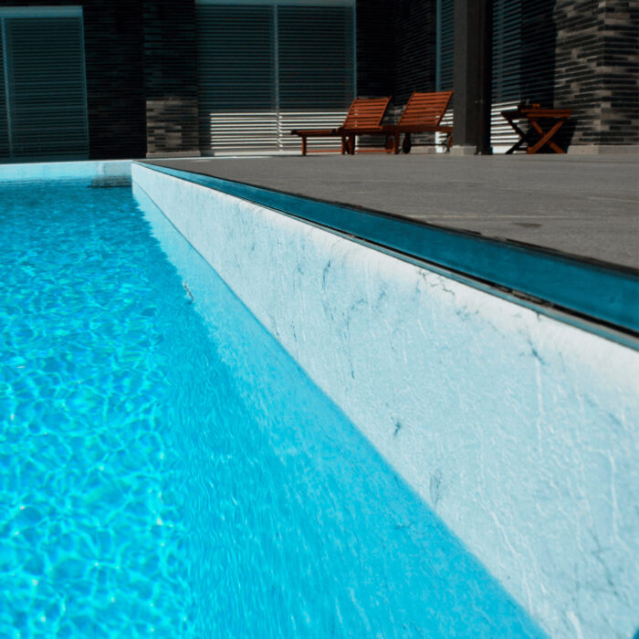 Pool folie marmor hvid liner