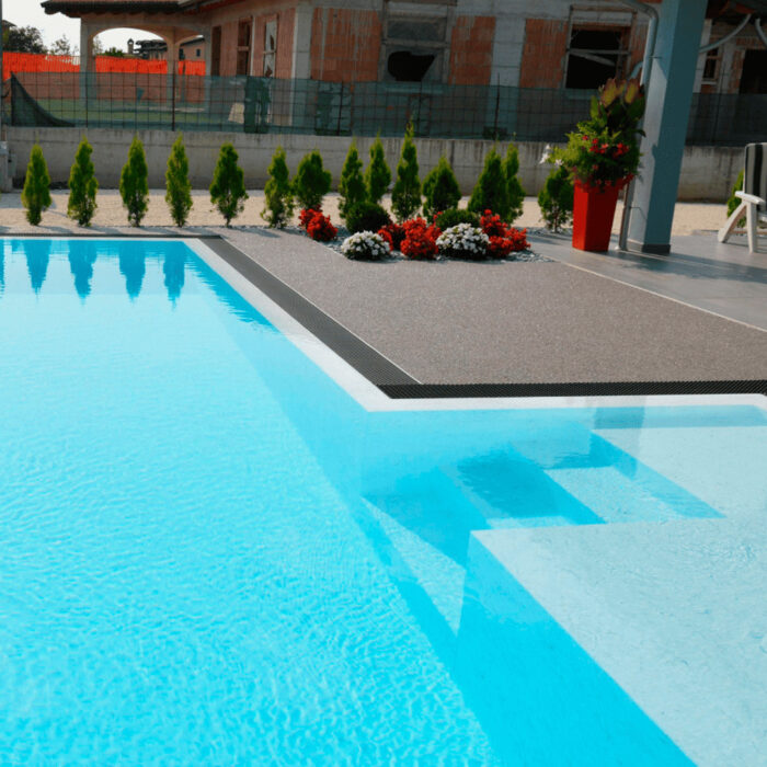 Pool folie marmor hvid liner