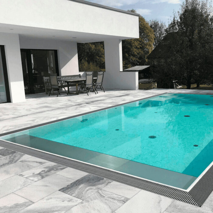 Pool folie marmor hvid liner