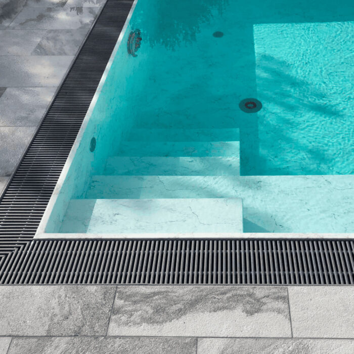 Pool folie marmor hvid liner