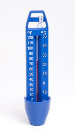 Termometer blå