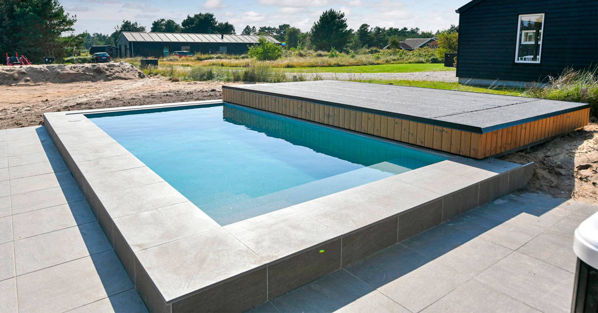 Nybyg med sauna og swimmingpool i Blåvand. Billede udlånt af Feriepartner Blåvand.