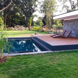 Pool overdækning med terrasse
